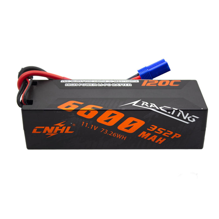 CNHL Racing Series 6600mAh 11.1V 3S 120C Hard Case Lipo Battery with EC5 Plug