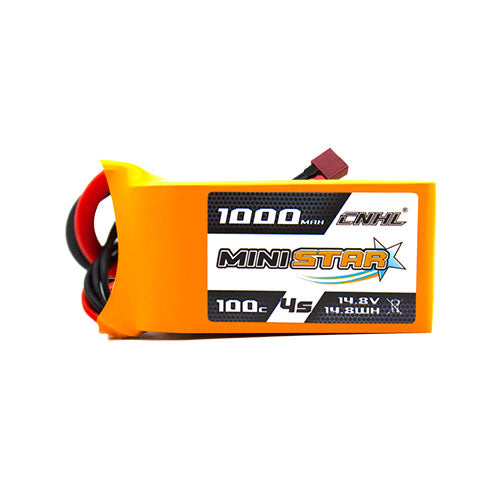 CNHL MiniStar 1000mAh 14.8V 4S 100C Lipo Battery with T/Dean Plug