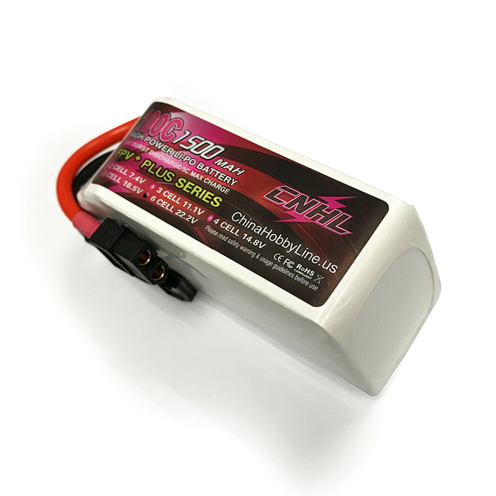 CNHL G+Plus 1500mAh 22.2V 6S 100C Lipo Battery with XT60 Plug