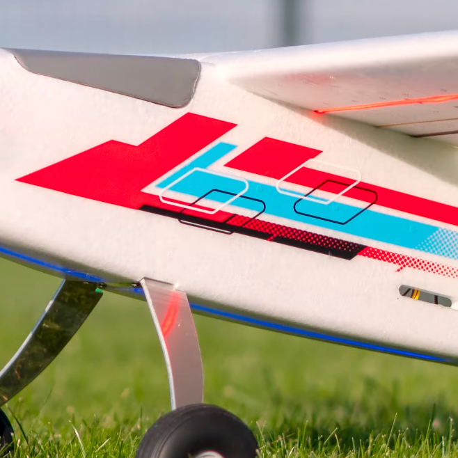 HobbyKing Flybeam V2 night flyer showing LED lighting system and high-wing sport plane design