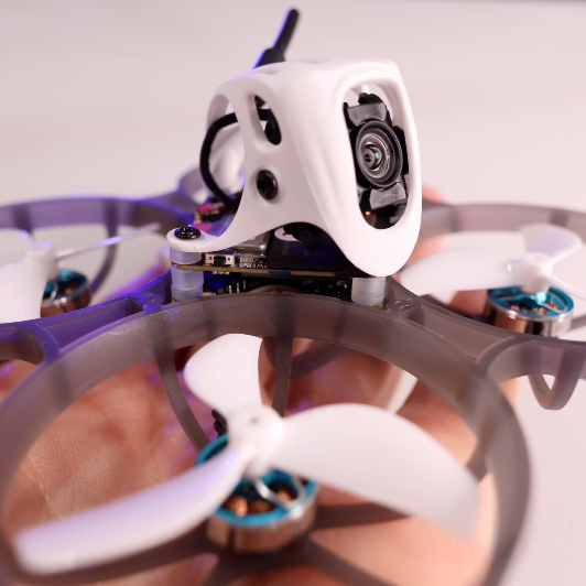 BETAFPV Meteor75 Pro P1 brushless HD whoop showing P1 Air Unit camera and 75mm prop guards