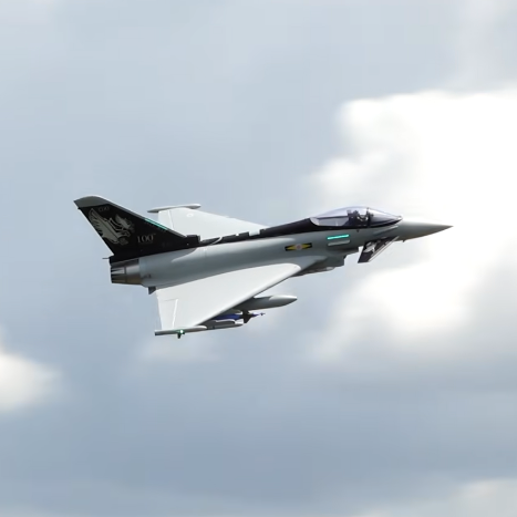 Freewing Eurofighter Typhoon V2 90mm EDF Jet flying in the XI Squadron RAF anniversary livery