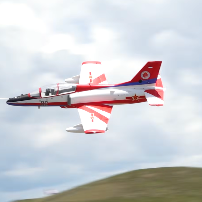 Freewing PLAAF JL-8 80mm EDF jet performing a high-speed flight pass
