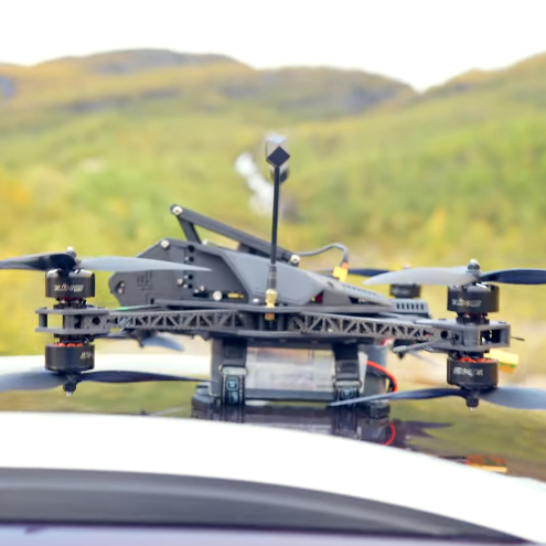 iFlight Centurion X8 heavy-lift cinelifter with coaxial X8 motors and DJI O4 Pro setup during outdoor FPV filming