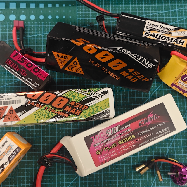 4S 14.8V LiPo battery used with FPV drones RC airplanes cars boats and helicopters