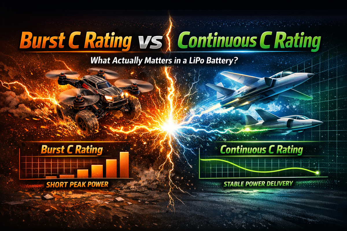 Burst C Rating vs Continuous C Rating: What Matters in a LiPo Battery? —  ChinaHobbyLine
