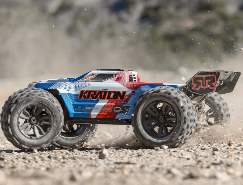 Carrocería Pintada Y Recortada Para ARRMA KRATON 6S EXB V6 - Color Negro/rojo, Jaula De Patín, Nueva, Sin Montar