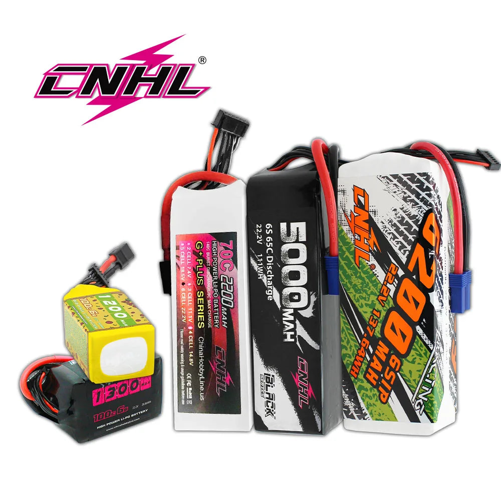6S LiPo Batteries (22.2V) for RC Cars, FPV & Planes