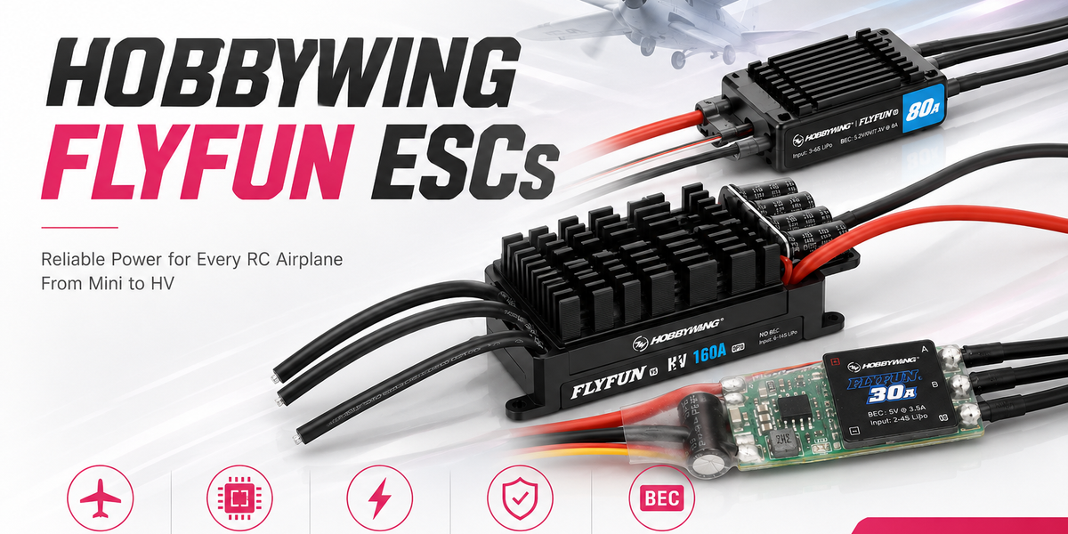 【新品未使用】Hobbywing FlyFun 12AEブラシレスESC Hobbywing FlyFun ESCs for RC Aircraft — ChinaHobbyLine