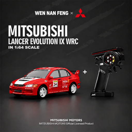 CNHL WNF Officially licensed Mitsubishi Lancer Evolution IX 1:64 RC drift car with transmitter