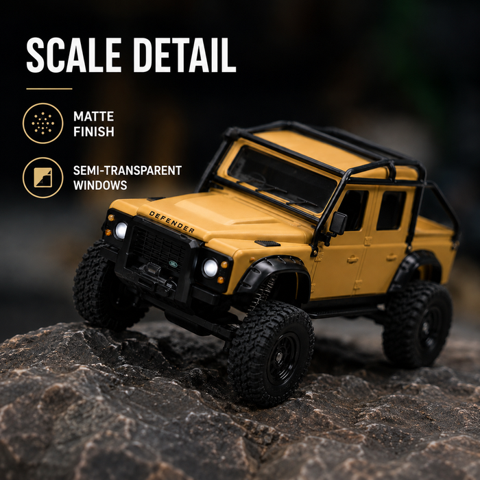 CNHL Officially Licensed 1:43 Land Rover Defender 110 Pick-Up RC Crawler