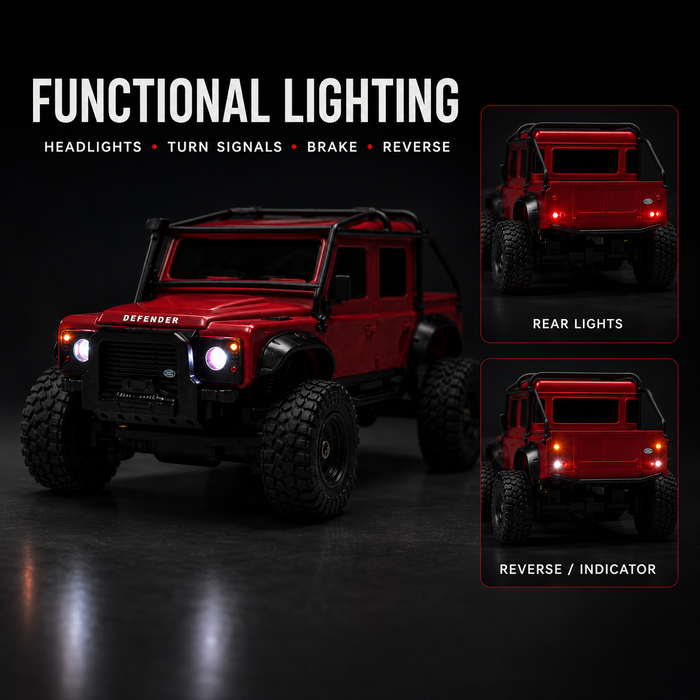 CNHL Officially Licensed 1:43 Land Rover Defender 110 Pick-Up RC Crawler