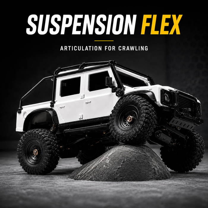 CNHL Officially Licensed 1:43 Land Rover Defender 110 Pick-Up RC Crawler