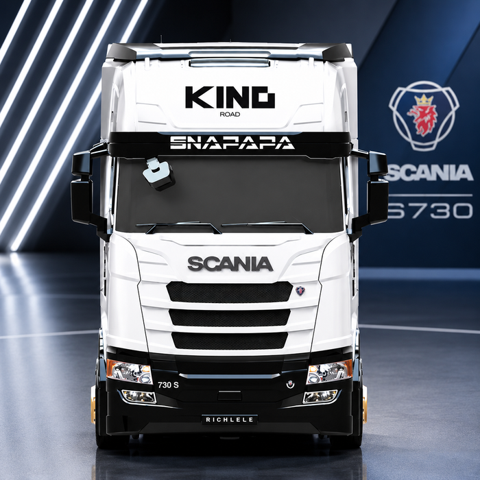 Official licensed Scania S730 1/64 RC truck cab with vehicle data mold detail