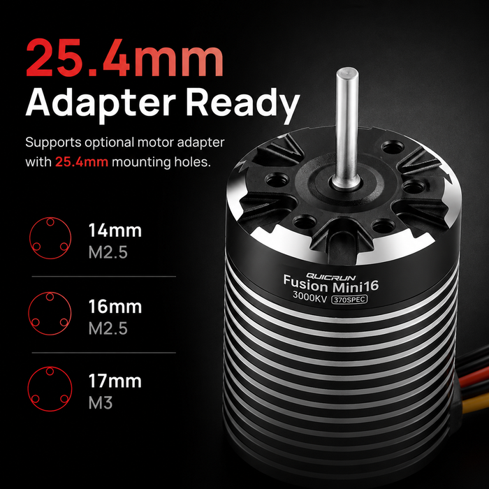 نظام Hobbywing QUICRUN Fusion Mini16 3000KV بتقنية FOC، يجمع بين وحدة تحكم إلكترونية للسرعة 30A ومحرك 2 في 1، للزواحف اللاسلكية بمقياسي 1/16 و1/18