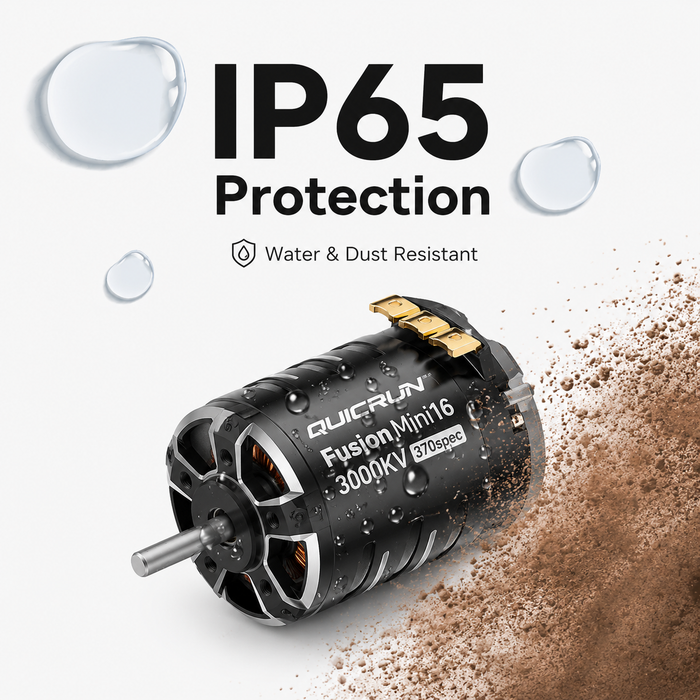 نظام Hobbywing QUICRUN Fusion Mini16 3000KV بتقنية FOC، يجمع بين وحدة تحكم إلكترونية للسرعة 30A ومحرك 2 في 1، للزواحف اللاسلكية بمقياسي 1/16 و1/18