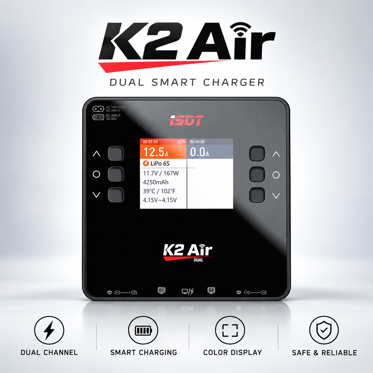 ISDT K2 Air 6S LiPo Charger | Bluetooth AC/DC Dual Charger