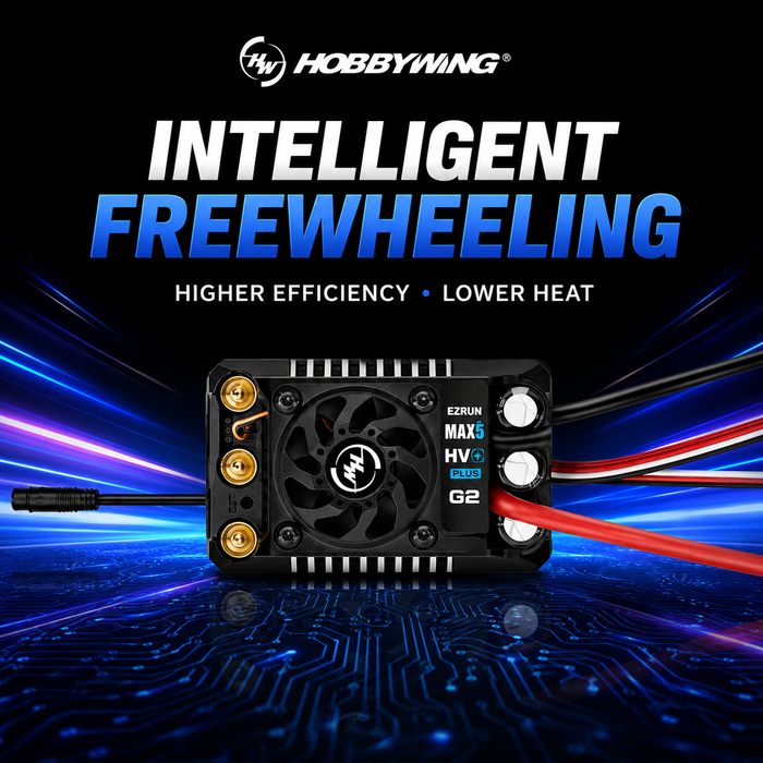 Hobbywing EZRUN MAX5 HV Plus G2 350A 6-12S Sensored Brushless ESC with AS150