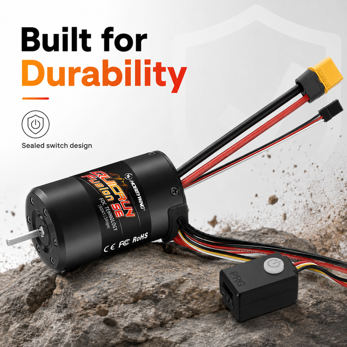 Hobbywing QUICRUN Fusion SE 1800KV FOC 2-in-1 40A ESC & Motor System for 1/10 RC Crawlers