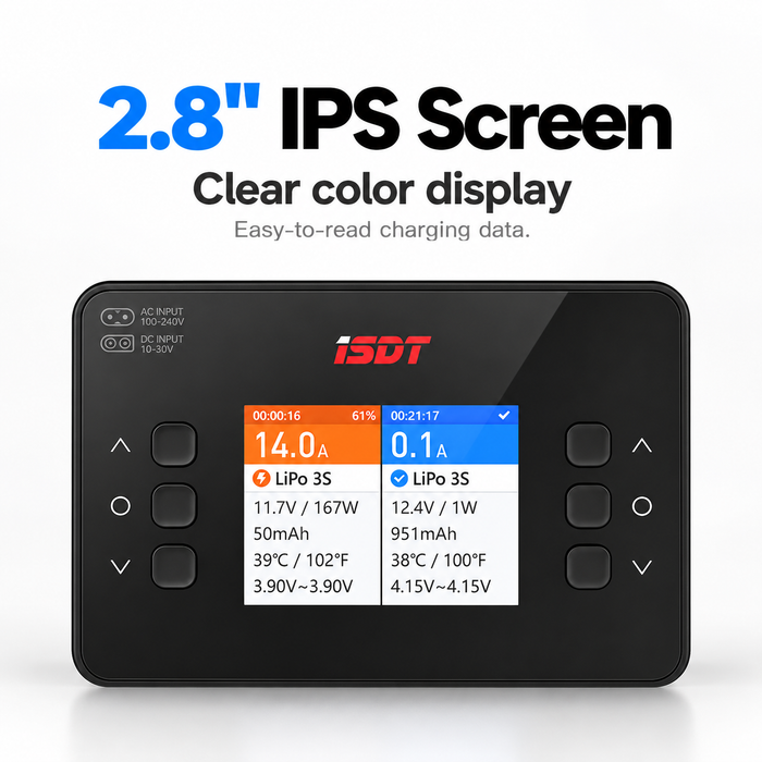 Chargeur LiPo ISDT K2 Air Bluetooth CA/CC double 6S - 200W CA / 500W×2 CC