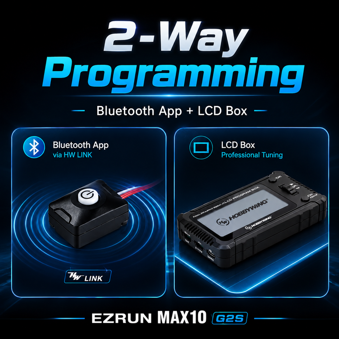 Hobbywing EZRUN MAX10 G2S 140A 2–4S sensorloser bürstenloser Fahrtregler mit Bluetooth