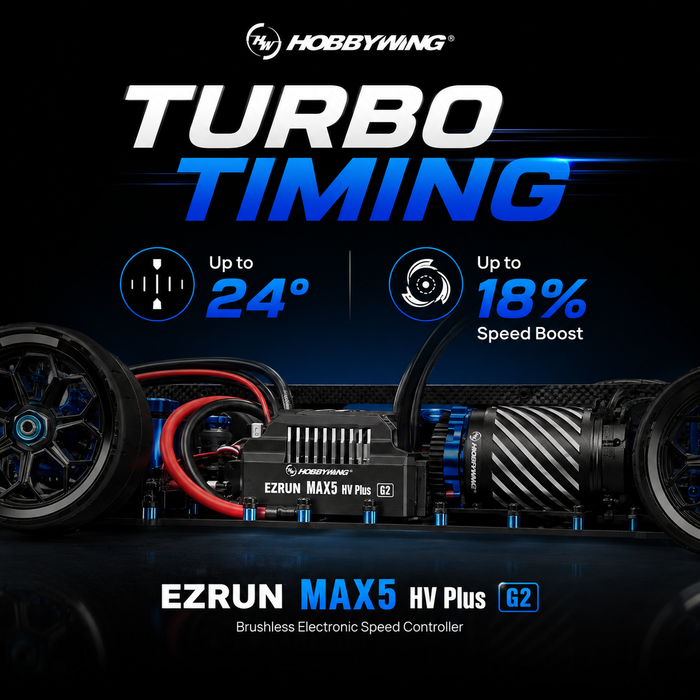 Hobbywing EZRUN MAX5 HV Plus G2 350A 6-12S Sensored Brushless ESC with AS150