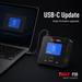 ISDT P20 smart charger USB-C firmware update connected to a computer