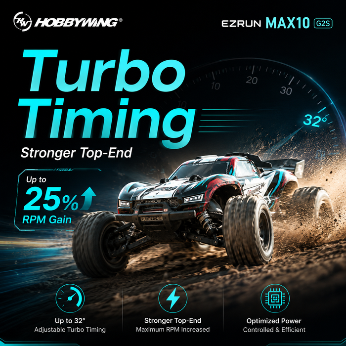 Hobbywing EZRUN MAX10 G2S 140A 2–4S sensorloser bürstenloser Fahrtregler mit Bluetooth
