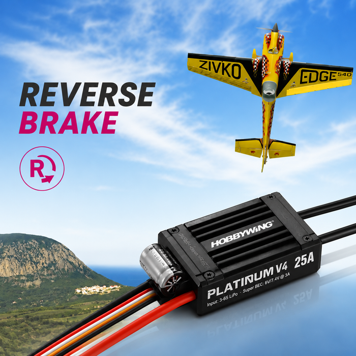 Hobbywing Platinum 25A 6S V4 Brushless ESC with 6V/7.4V BEC for Oxy Heli 2 and Small RC Helicopters