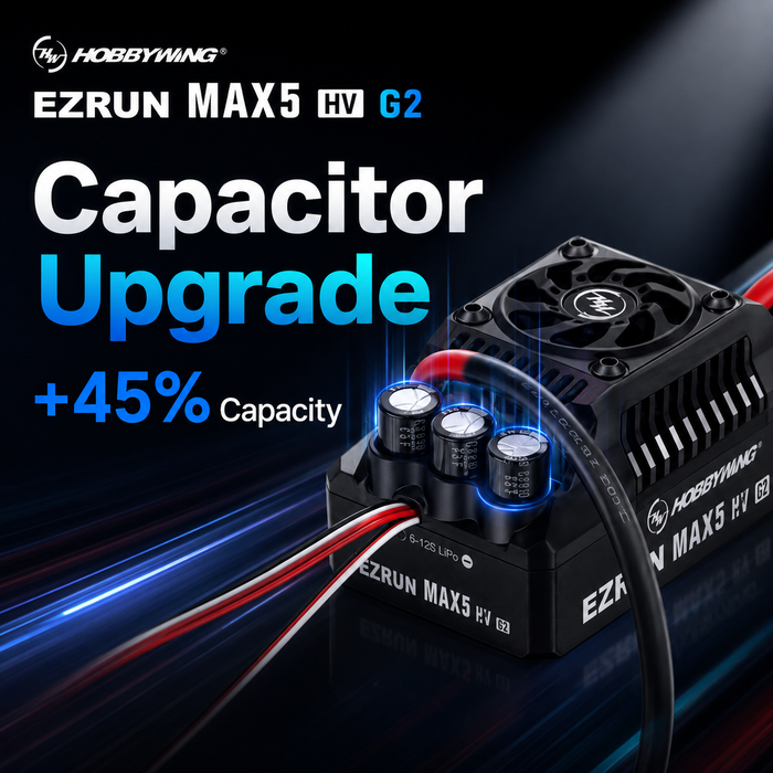 Hobbywing EZRUN MAX5 HV G2 250A 6-12S Waterproof Sensored Brushless ESC for 1/5 RC Cars