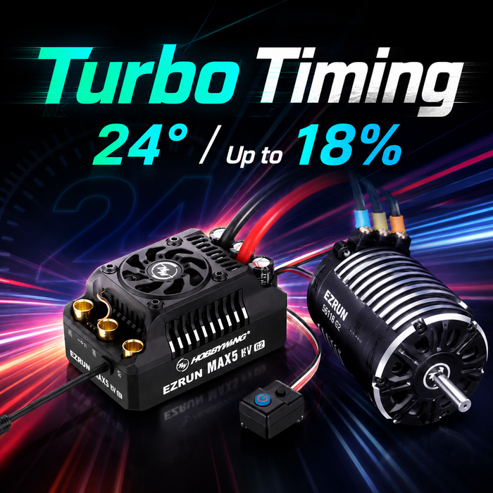 Hobbywing EZRUN MAX5 HV G2 250A 6-12S Waterproof Sensored Brushless ESC for 1/5 RC Cars