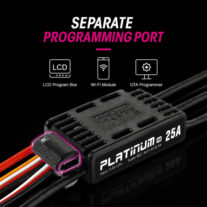 Hobbywing Platinum 25A 6S V4 Brushless ESC with 6V/7.4V BEC for Oxy Heli 2 and Small RC Helicopters
