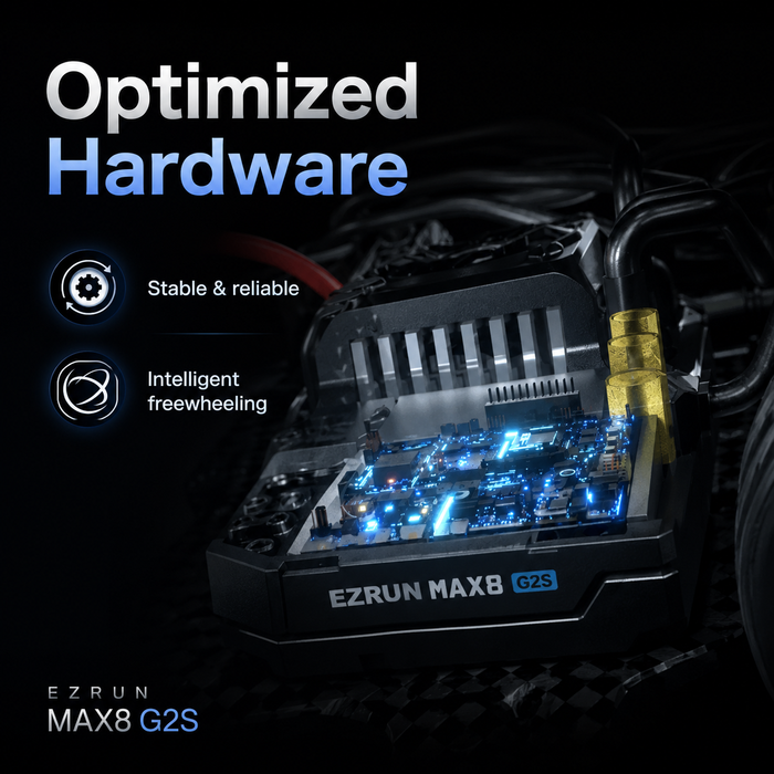 Hobbywing EZRUN MAX8 G2S 160A 3-6S Bluetooth Sensored ESC with XT90 for 1/8 RC Cars