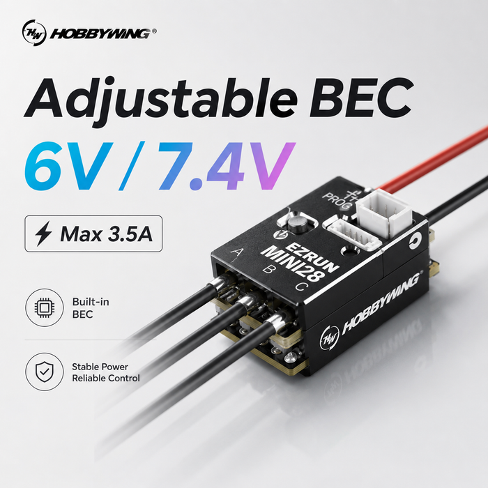 Hobbywing EZRUN MINI28 30A 2S Sensored Brushless ESC for 1/28 Mini-Z