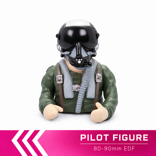 CNHL EDF pilot figure front view for 80-90mm RC jet aircraft