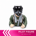CNHL EDF pilot figure front view for 80-90mm RC jet aircraft