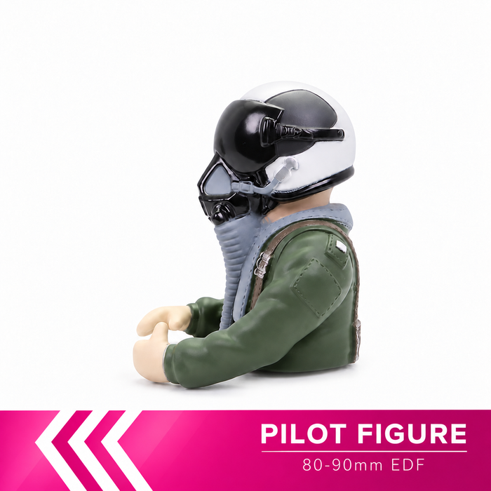 CNHL EDF pilot figure side view for 80-90mm RC jet aircraft