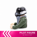 CNHL EDF pilot figure side view for 80-90mm RC jet aircraft