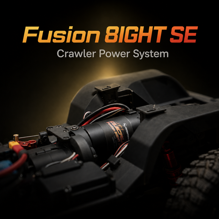 Sistema de motor y ESC 2 en 1 Hobbywing QUICRUN Fusion 8IGHT SE 1800KV FOC de 60 A para crawlers RC a escala 1/8