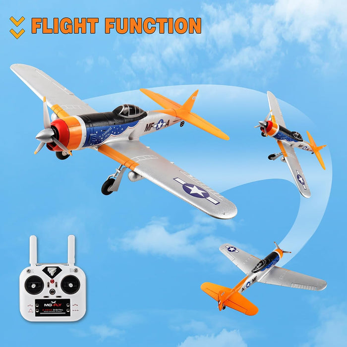MF-A84 P47 RC plane aerobatic flight demonstration for beginners and intermediate pilots
