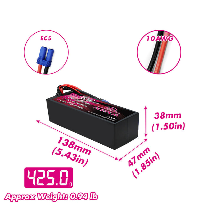 CNHL 6200mAh 3S Lipo Battery 100C 11.8V lipo Battery Hard Case with EC5 Plug for RC Car Truck Boat Tank Buggy Truggy(2 Packs)