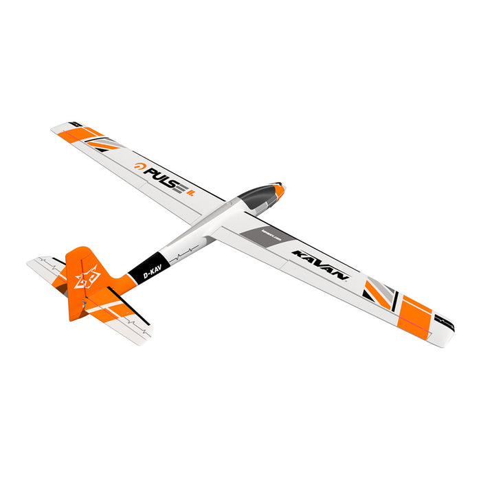 CNHL KAVAN Pulse 2200 V2 orange RC electric sport glider angled top view