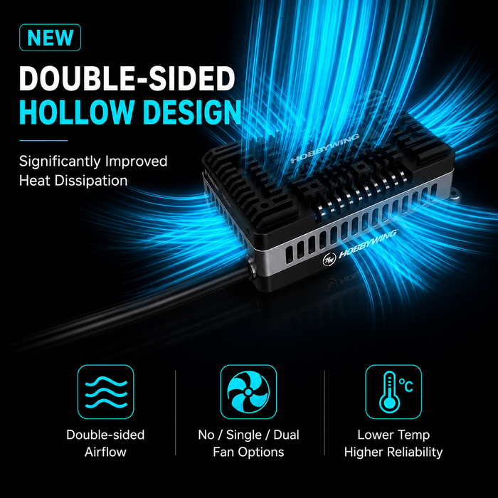 Hobbywing Platinum 260A HV SBEC V5 double-sided hollow cooling design