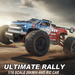 1/16 Scale 4WD RC Monster Truck racing off-road at 35km/h speed