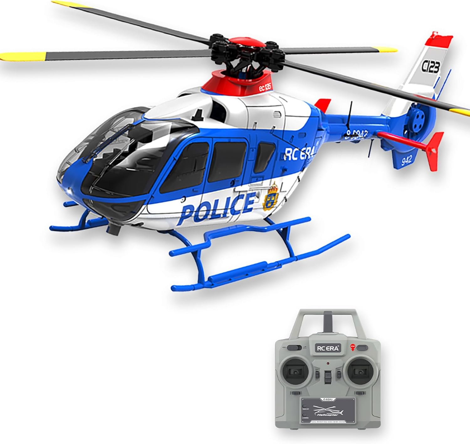 RC ERA C123 EC135 RC Helicopter – 1:36 Flybarless Brushless Model