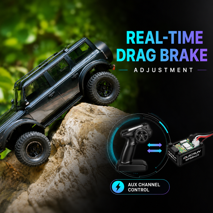 Hobbywing QUICRUN WP Mini24 25A Waterproof Brushed & Brushless ESC 2–3S for Micro RC Crawlers