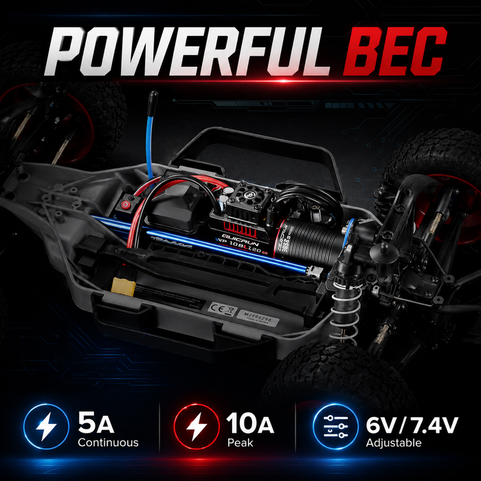 Hobbywing QUICRUN WP 10BL120 G2 120A 2-4S Waterproof Brushless ESC for 1/10 RC Trucks