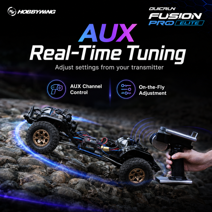 Hobbywing QUICRUN Fusion Pro Elite 2300KV FOC 2-in-1 50A ESC & Motor System for 1/10 RC Crawlers