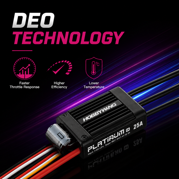 Hobbywing Platinum 25A 6S V4 Brushless ESC with 6V/7.4V BEC for Oxy Heli 2 and Small RC Helicopters
