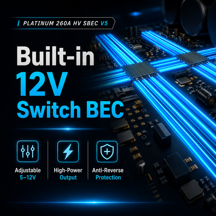 Hobbywing Platinum 260A HV SBEC V5 built-in 12V switch BEC output